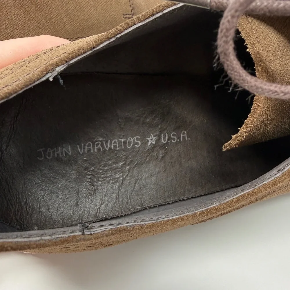 John Varvatos Mens Brown Suede Wingtip Oxford Dress Shoes Size‎ 9